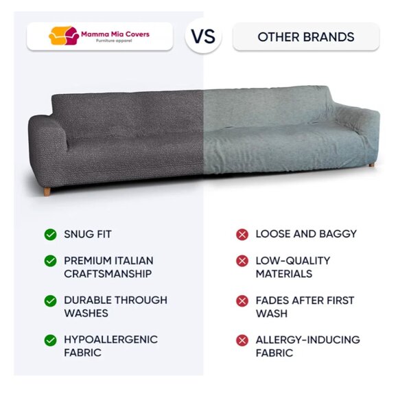 Sofa Slipcover - Stretch Couch Cover - Stylish Cushion Sofa Cover - Picture 6 of 11